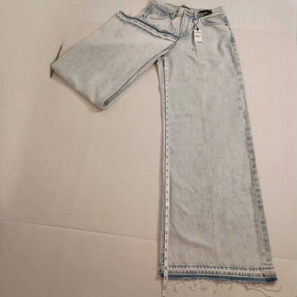 Express Light Denim Relaxed Wide Leg Super High Rise Cotton Jeans Women’s 2R NWT - Picture 13 of 15